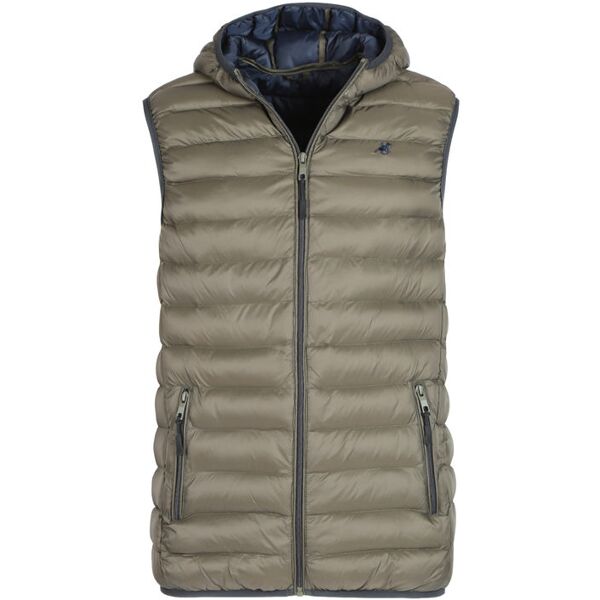 u.s. grand polo gilet uomo imbottito con cappuccio smanicato uomo verde taglia xxl