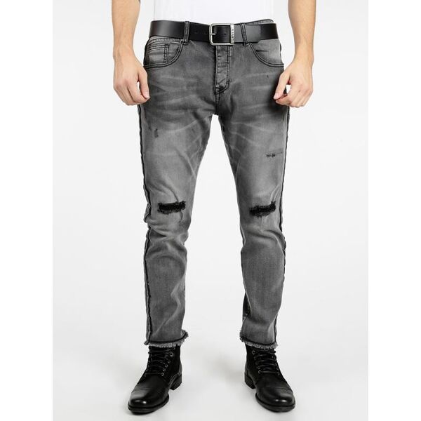 y.two jeans grigi con strappi jeans slim fit uomo nero taglia 46