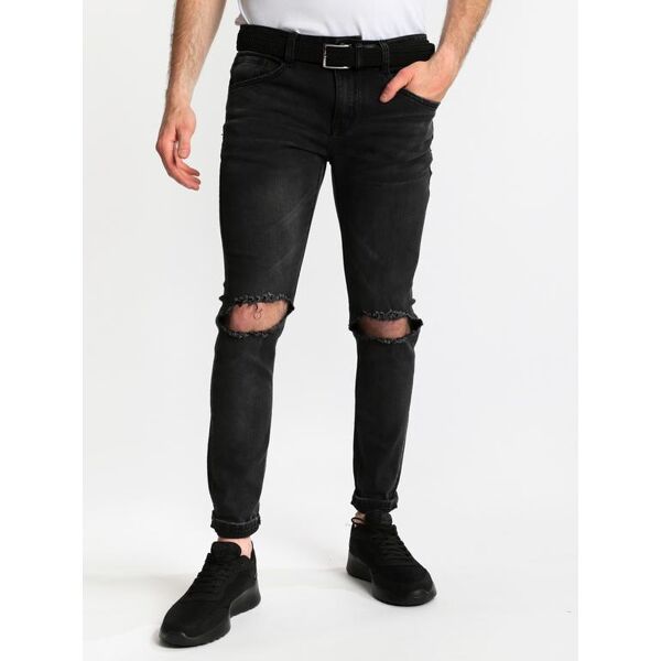 i fashion jeans skinny neri strappati jeans slim fit uomo nero taglia 50