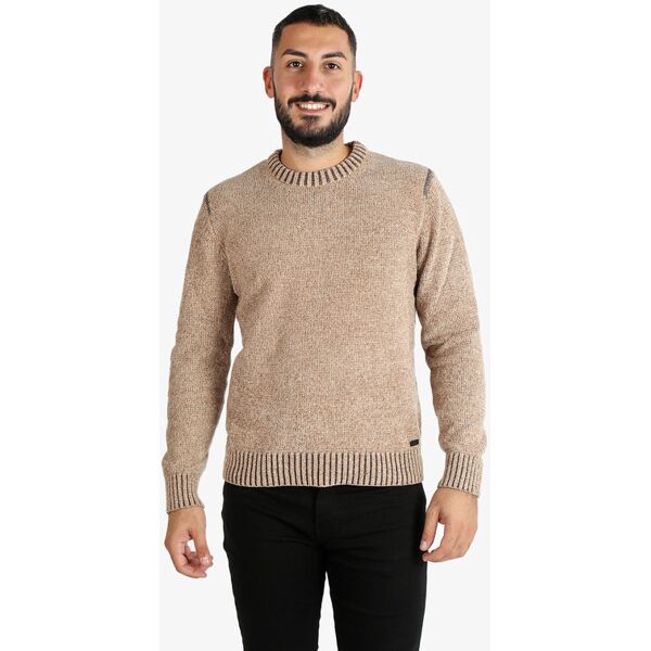 baci & abbracci maglione uomo girocollo maglioni uomo beige taglia 3xl