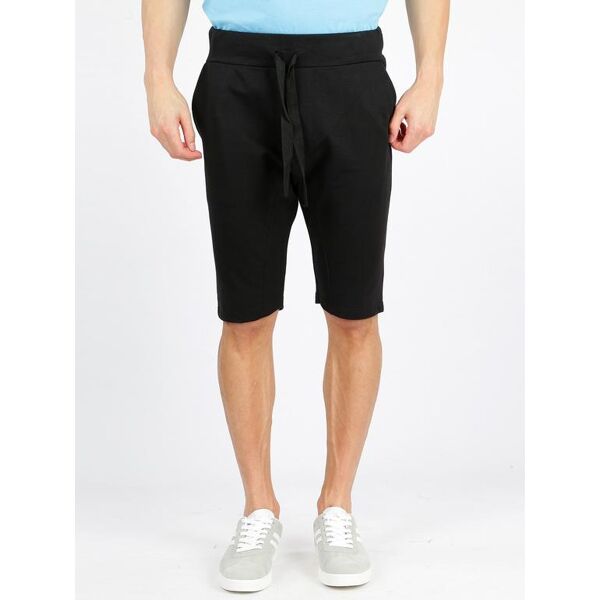 papeete pantaloncini in cotone con cavallo basso bermuda uomo nero taglia xl