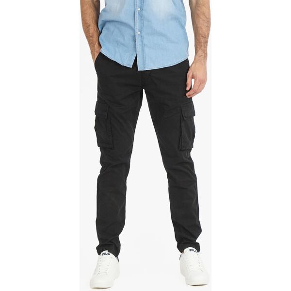 j.sette pantaloni cargo da uomo in cotone pantaloni casual uomo nero taglia 52