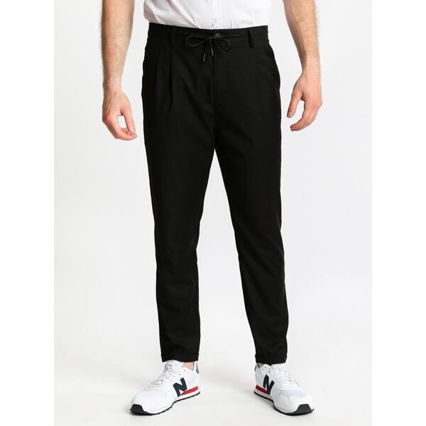 enos pantaloni uomo con risvolto e pinces pantaloni casual uomo nero taglia 28