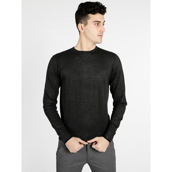 be board pullover girocollo con toppe sui gomiti pullover uomo grigio taglia xl