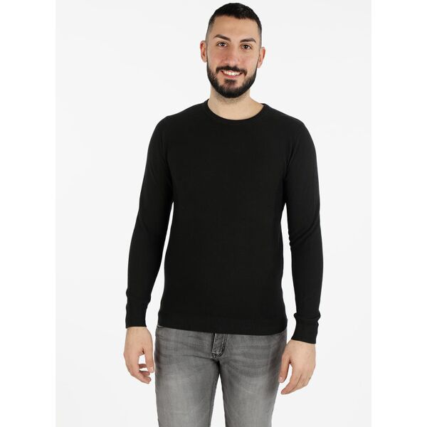 baker's pullover girocollo da uomo in cotone pullover uomo nero taglia xl