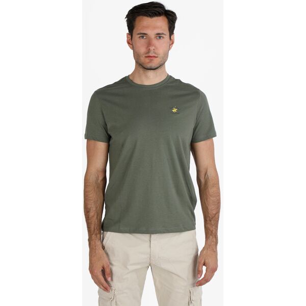 polo club t-shirt da uomo in cotone t-shirt manica corta uomo verde taglia l