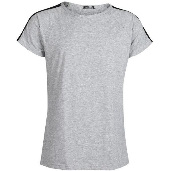 intimami t-shirt mezza manica con strisce laterali maglie intime uomo grigio taglia xl