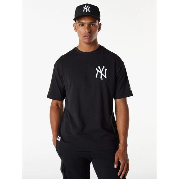 new era t-shirt oversized tee neyyan mlb big logo t-shirt e top uomo nero taglia xl