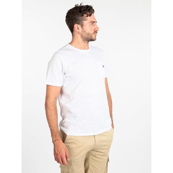 corso da vinci t-shirt uomo in cotone con taschino t-shirt manica corta uomo bianco taglia xl