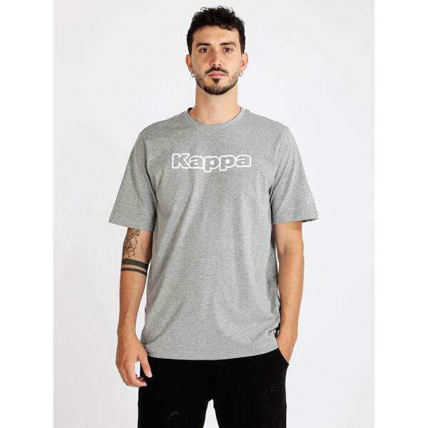 kappa t-shirt uomo slim fit in cotone t-shirt manica corta uomo grigio taglia xxl