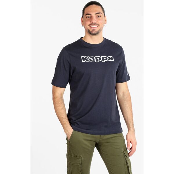 kappa t-shirt uomo slim fit in cotone t-shirt manica corta uomo blu taglia xl