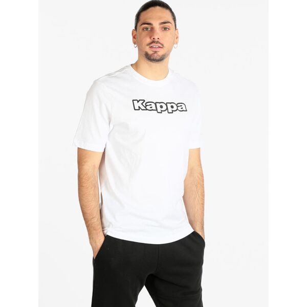 kappa t-shirt uomo slim fit in cotone t-shirt manica corta uomo bianco taglia xl