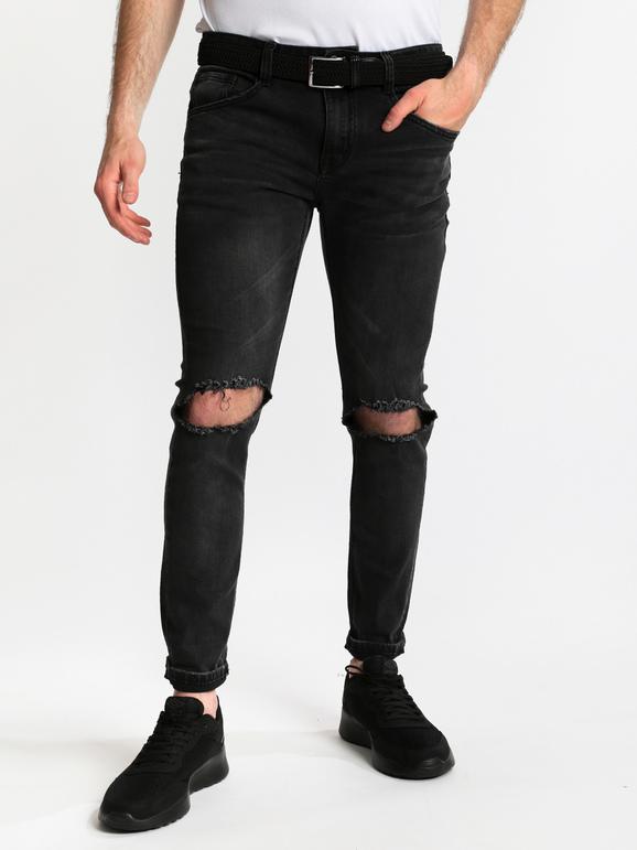 i fashion jeans skinny neri strappati jeans slim fit uomo nero taglia 50