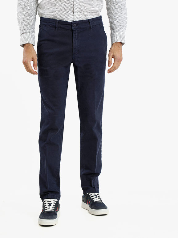 j.e. mc collum pantaloni da uomo modello classico con tasche pantaloni casual uomo blu taglia 48
