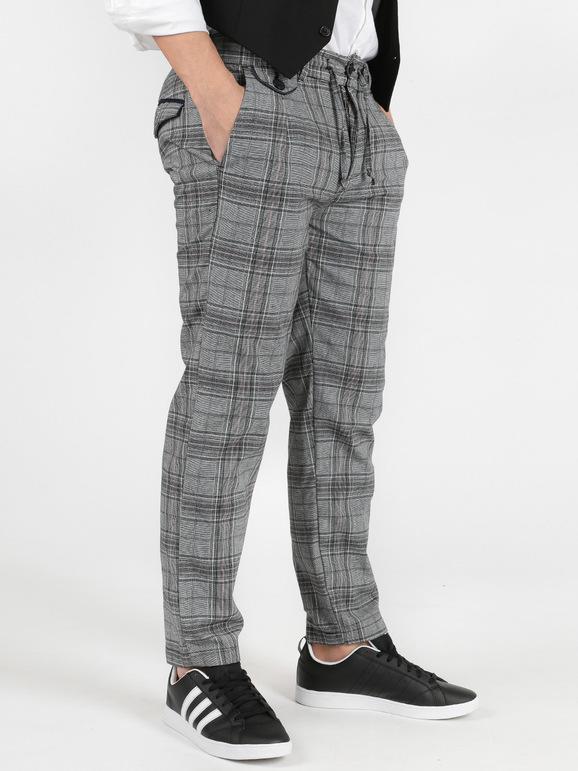 giorgio man pantaloni scozzesi da uomo pantaloni eleganti uomo grigio taglia 28