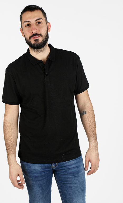 tmk polo da uomo in cotone a maniche corte polo manica corta uomo nero taglia m