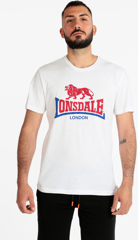 lonsdale t-shirt uomo manica corta con stampa t-shirt manica corta uomo bianco taglia xl