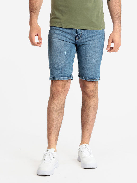 3-D Jeans Bermuda elasticizzato in jeans da uomo Bermuda uomo Jeans taglia 48