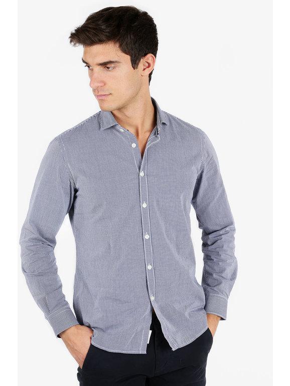 B-Style Camicia a quadretti elasticizzata Camicie Classiche uomo Blu taglia L
