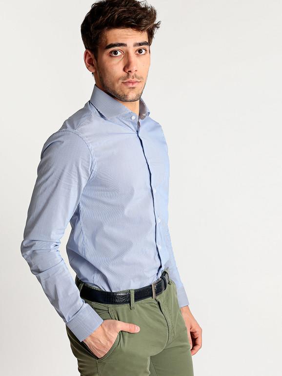 Andy Don B Camicia a righe sottili in cotone regular fit Camicie Classiche uomo Blu taglia L