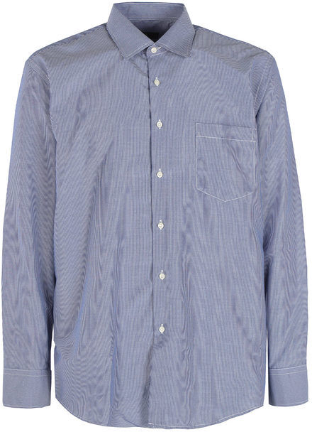 Sky Camicia da uomo a righe sottili regular fit Camicie Classiche uomo Blu taglia M