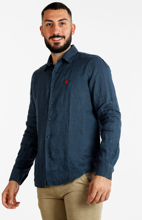 U.S. Grand Polo Camicia in lino da uomo Camicie uomo Jeans taglia XXL