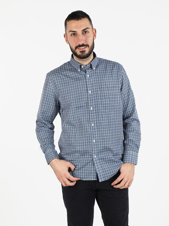 Sky Camicia uomo a maniche lunghe regular fit Camicie Classiche uomo Blu taglia L