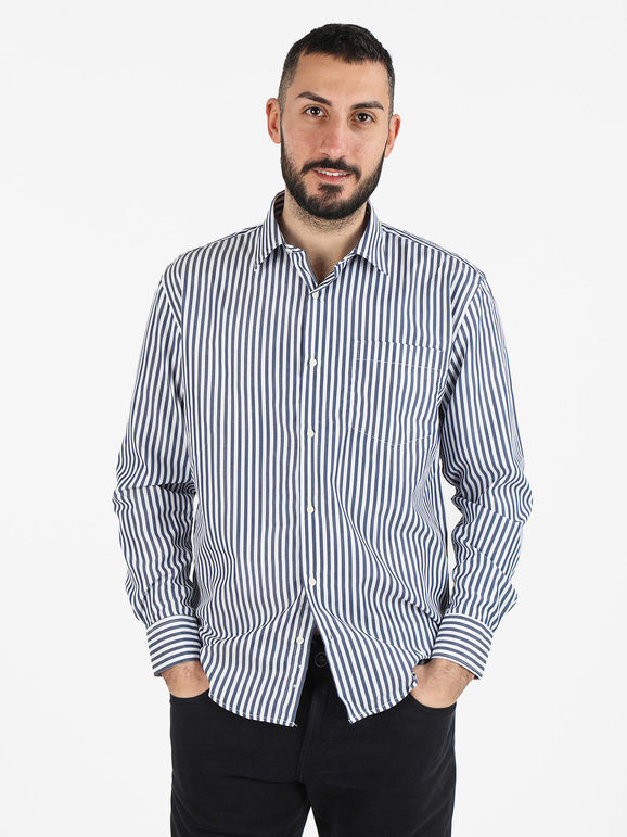 Sky Camicia uomo a righe regular fit Camicie Classiche uomo Blu taglia XXL