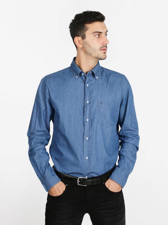 Uvaspina Camicia uomo in denim Camicie Classiche uomo Jeans taglia M