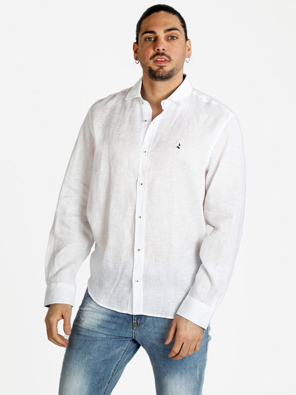 Navigare Camicia uomo in lino Camicie uomo Bianco taglia XL