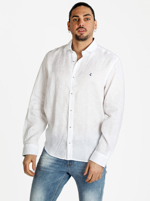 Navigare Camicia uomo in lino Camicie uomo Bianco taglia XXL