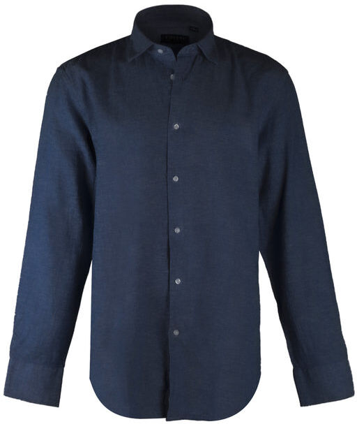 Coveri Camicia uomo misto lino regular fit Camicie Classiche uomo Blu taglia M