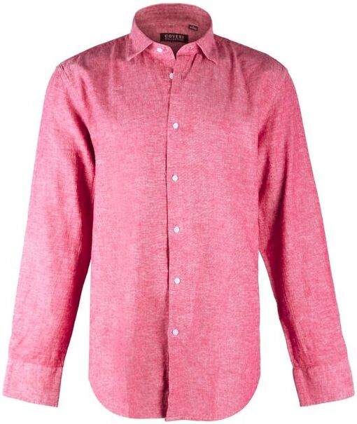 Coveri Camicia uomo misto lino regular fit Camicie Classiche uomo Rosso taglia XXL