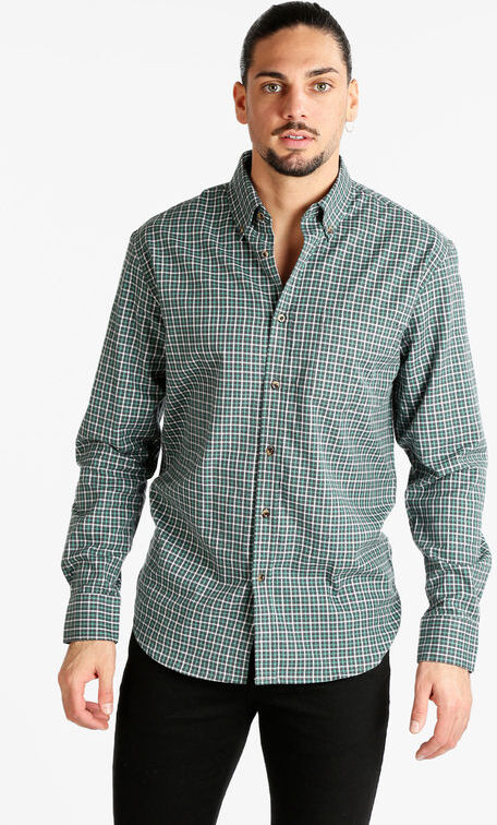 Uvaspina Camicia uomo regular fit a quadretti Camicie Classiche uomo Verde taglia M