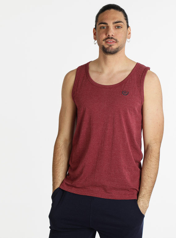 Coveri Canotta in cotone da uomo T-Shirt Manica Corta uomo Rosso taglia XL