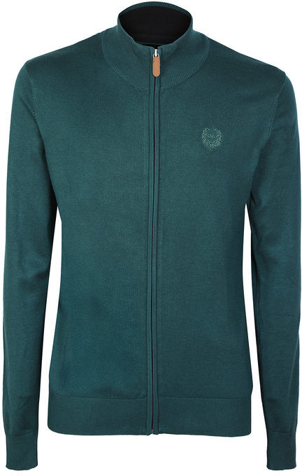 Gian Marco Venturi Cardigan full zip da uomo Cardigan uomo Verde taglia XL