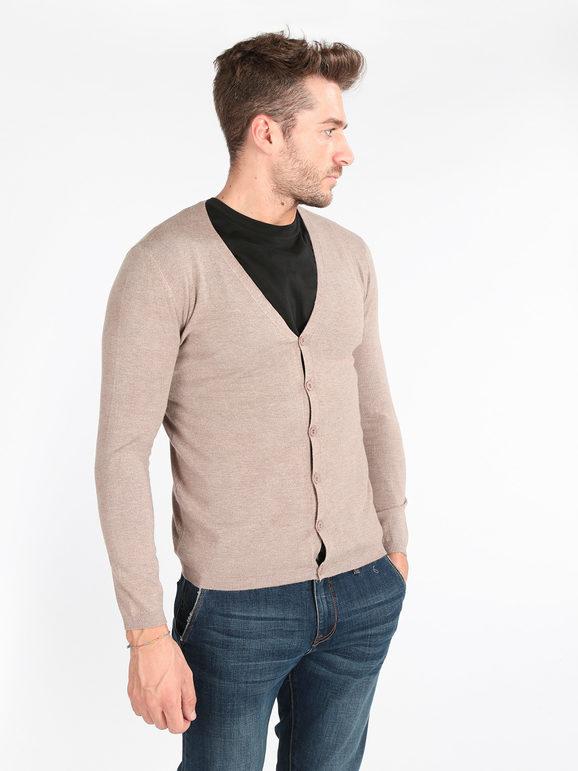 Solada Cardigan uomo in maglia con bottoni Cardigan uomo Beige taglia L