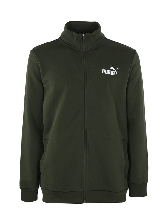 Puma Clean Sweat Suit Felpa da uomo con zip Felpe uomo Verde taglia XXL