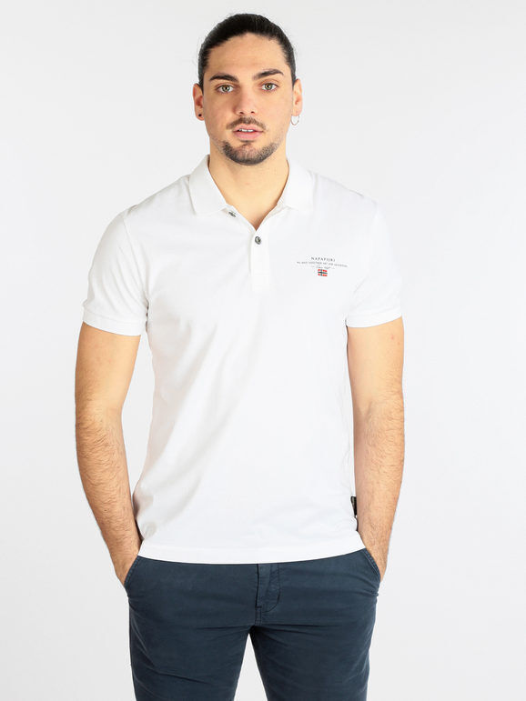 Napapijri ELBAS JERSEY Polo uomo in cotone a maniche corte Polo Manica Corta uomo Bianco taglia XL