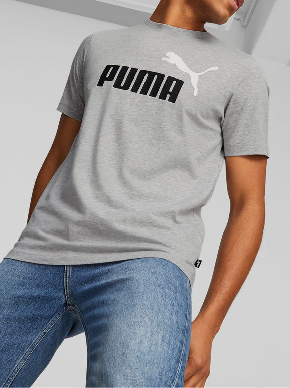 Puma ESS + 2 COL LOGO TEE T-shirt uomo manica corta T-Shirt Manica Corta uomo Grigio taglia L