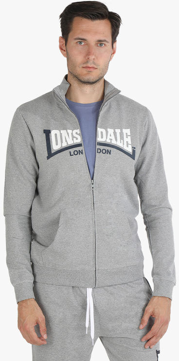 Lonsdale Felpa da uomo con zip Felpe uomo Grigio taglia XXL