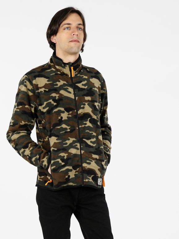 The People Rep Felpa militare da uomo in pile con zip Felpe Pesanti uomo Verde taglia XL