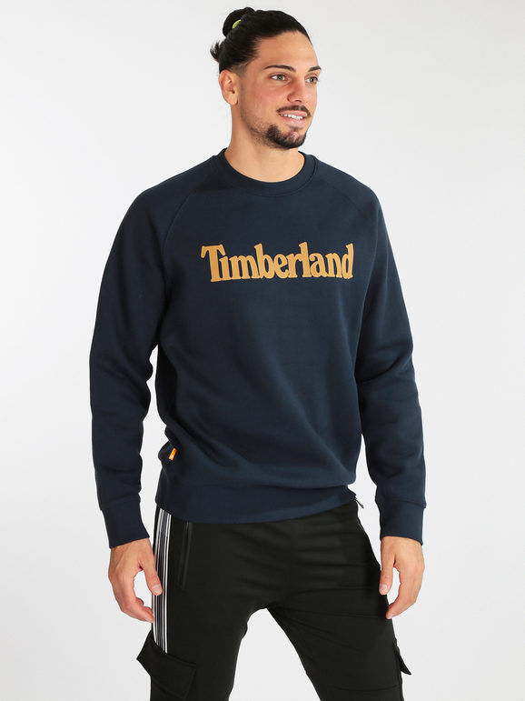 Timberland Felpa uomo in cotone biologico Felpe Pesanti uomo Blu taglia M