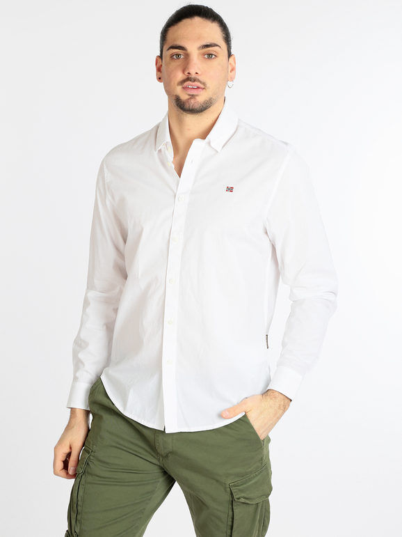 Napapijri G GRAIE 1 Camicia da uomo in cotone Camicie uomo Bianco taglia M