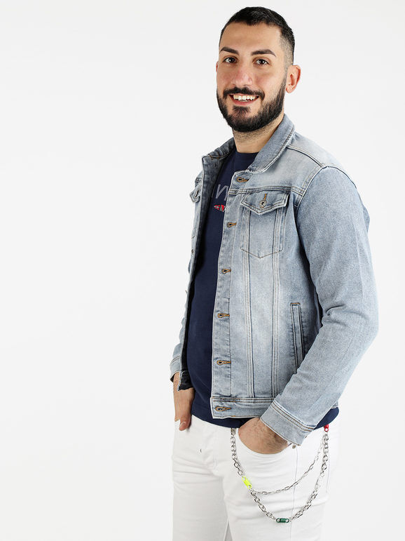 Leox Giacca in jeans da uomo Giacche Jeans uomo Jeans taglia XXL