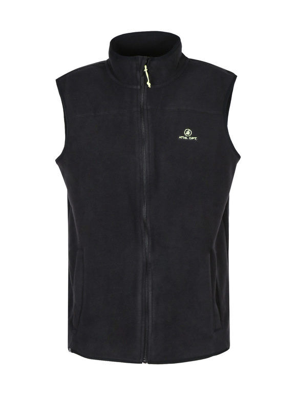 Athl Dpt Gilet da uomo in pile Smanicato uomo Nero taglia S