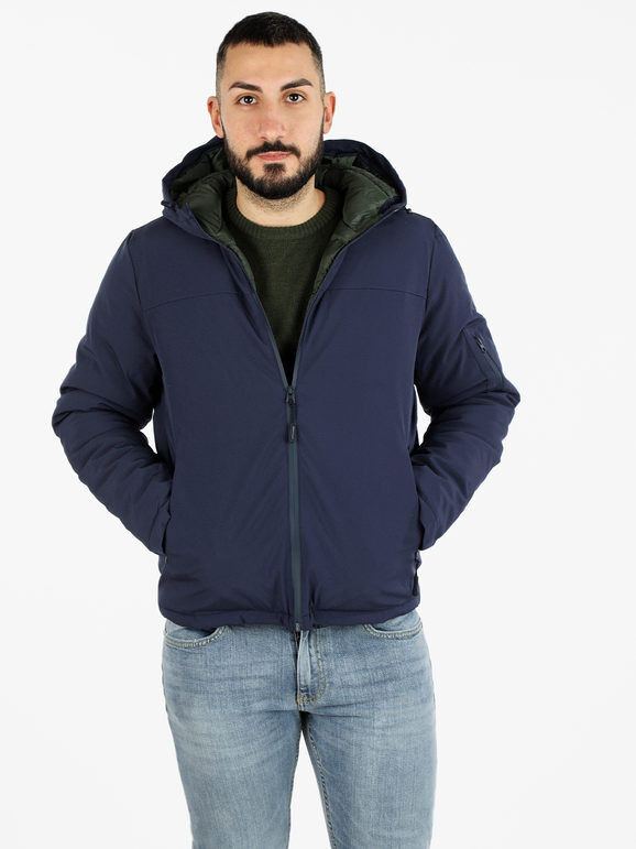 Navy Sail Giubbotto da uomo con cappuccio e zip Giacconi e Giubbotti uomo Blu taglia XL