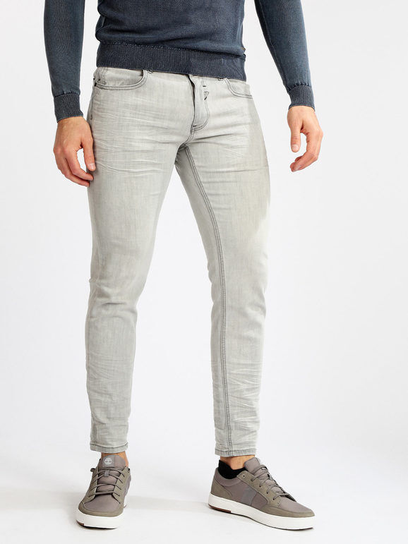 Frankie Malone Jeans uomo grigio slim fit Jeans Slim fit uomo Grigio taglia 54