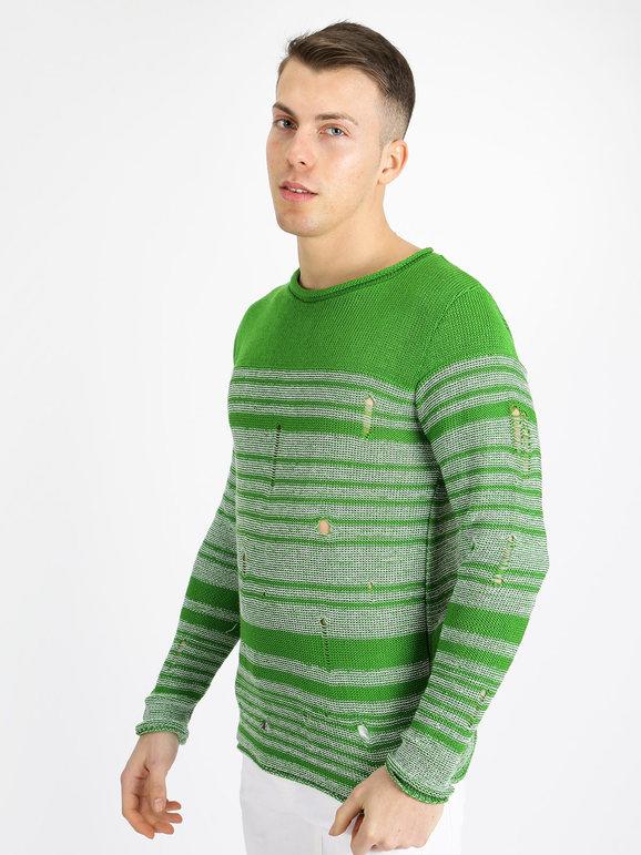 Happytrend Maglia girocollo uomo Maglioni uomo Verde taglia S