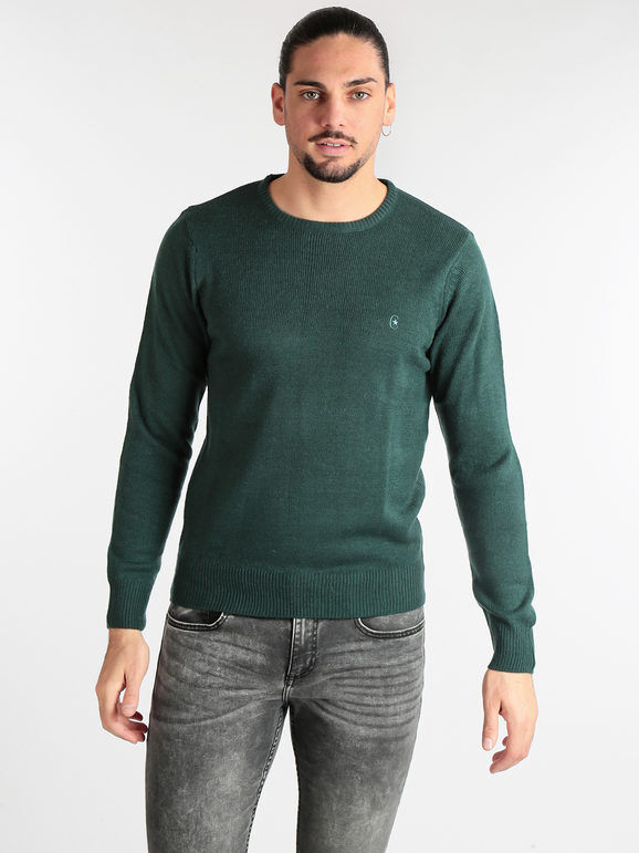 Coveri Maglione da uomo in misto lana Maglioni uomo Verde taglia XL